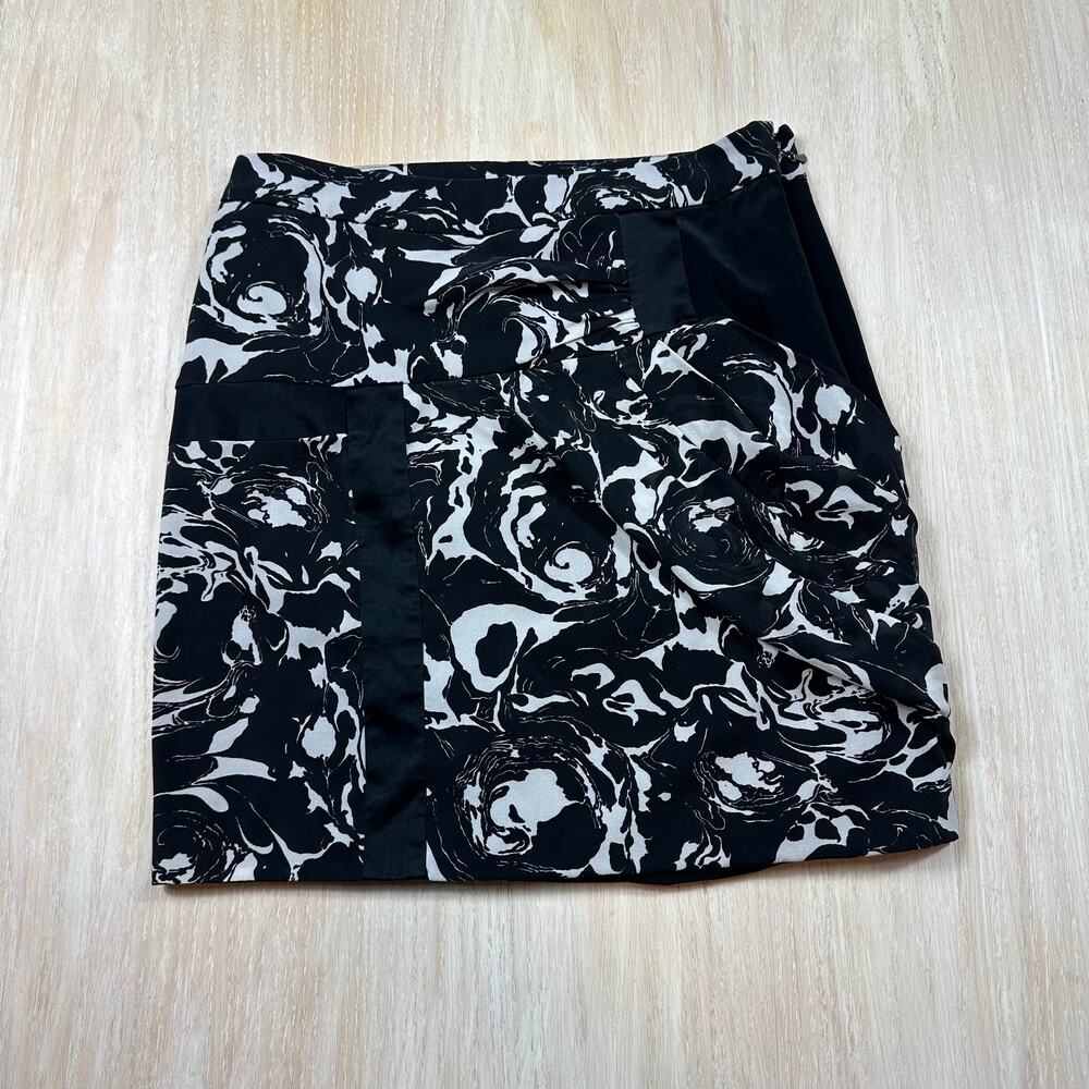 Anthropologie Leifsdottir Black Silk Blend Stretch A-Line Mini Casual Skirt 4